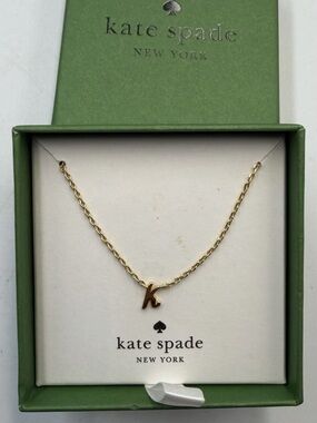 kate spade gold  'k' initial necklace new 🆕